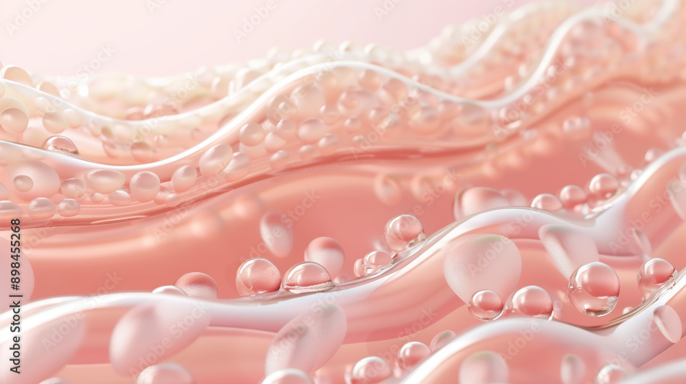 Detailed 3D Image of Vitamin Serum Droplets Enhancing Skin Cell Health for Skincare Marketing Detailed 3D Image of Vitamin Serum Droplets Enhancing Skin Cell Health for Skincare Marketing