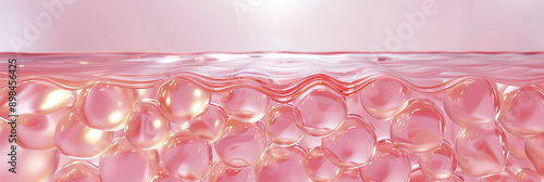 Close-Up 3D Illustration of Skin Cell Layer with Pro Vitamin B Isolated on Soft Background Emphasizing Collagen Moisture Texture for Healthy Skin
