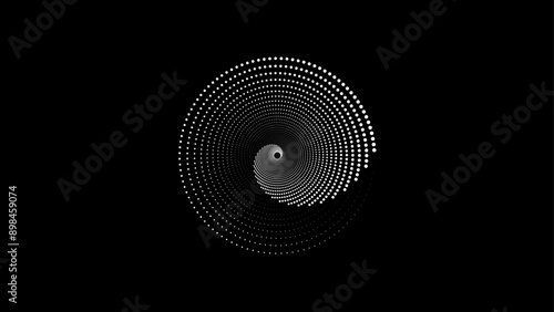 Dynamic Spiral Sound Wave Rhythm Vector Art.