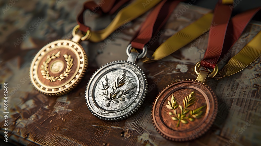 Gold Silver and Bronze Medals Displayed as symbols Gold Silver and Bronze Medals Displayed as symbols