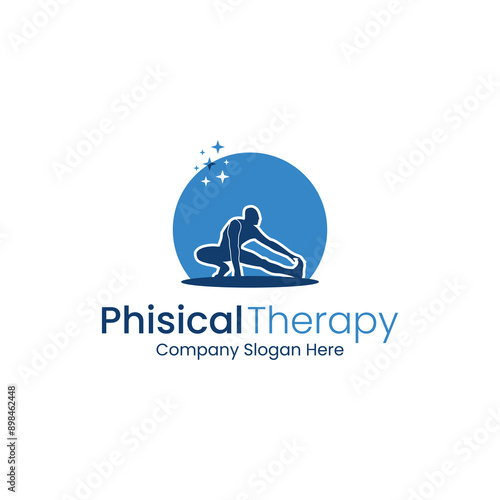 Phisical therapy logo deign ideas for recovery logo or healthy logo or company or illustration vector