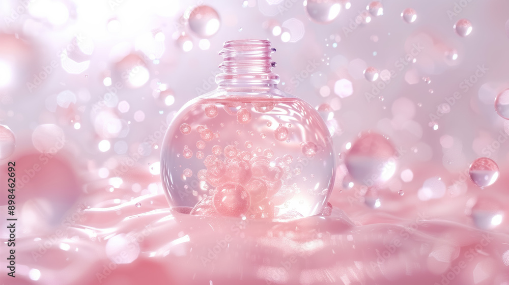 3D Rendering of Collagen Serum Drop on Skin Cell for Moisturizer and Healthy Skin Cosmetic Advertisement 3D Rendering of Collagen Serum Drop on Skin Cell for Moisturizer and Healthy Skin Cosmetic Advertisement