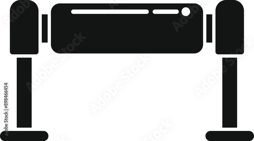 Car service station lifter icon in simple style on a white background