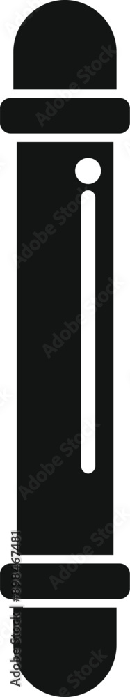 Black silhouette of a rolling pin, a kitchen utensil used for flattening dough, isolated on a white background Black silhouette of a rolling pin, a kitchen utensil used for flattening dough, isolated on a white background