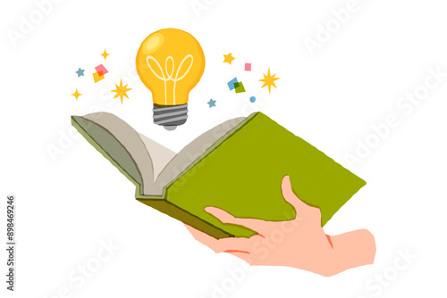 本を持つ手 読書 ひらめき