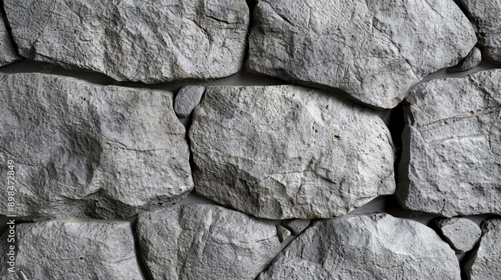 Close-Up of Textured Stone Wall with Natural Gray Rocks in Various Shapes and Sizes, Perfect for Backgrounds, Construction, and Architectural Design Projects Close-Up of Textured Stone Wall with Natural Gray Rocks in Various Shapes and Sizes, Perfect for Backgrounds, Construction, and Architectural Design Projects