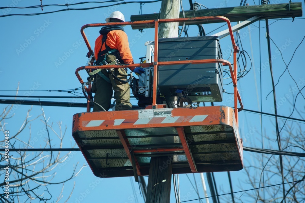 Maintenance work on power lines Maintenance work on power lines