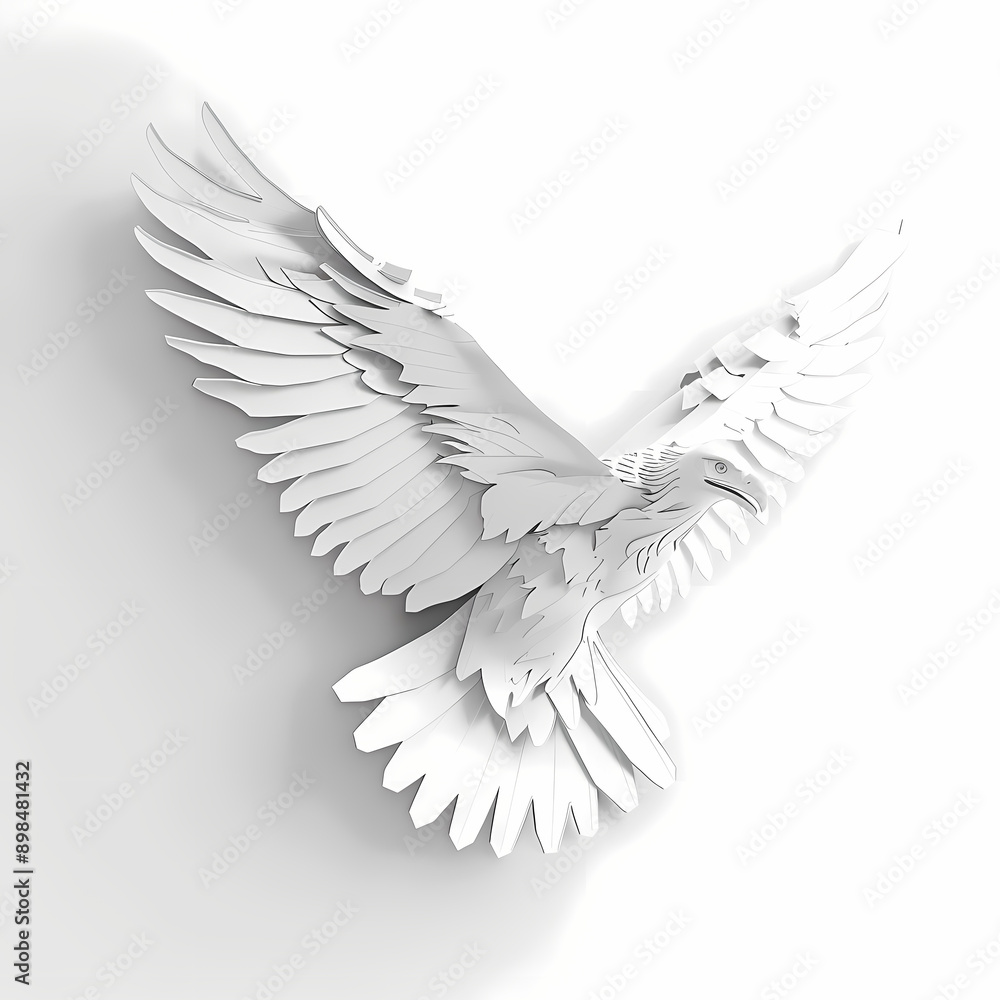 Obraz premium 3D eagle in white background vector image