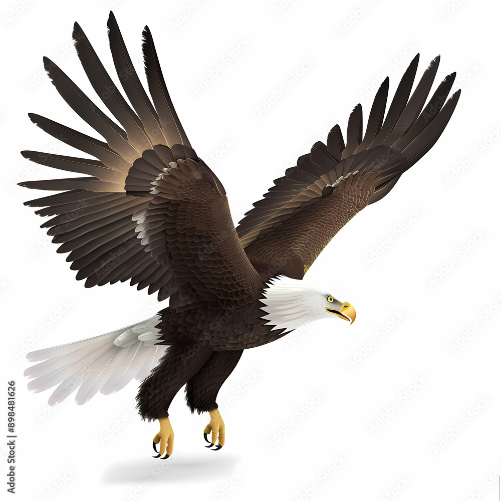 Obraz premium 3D eagle in white background vector image