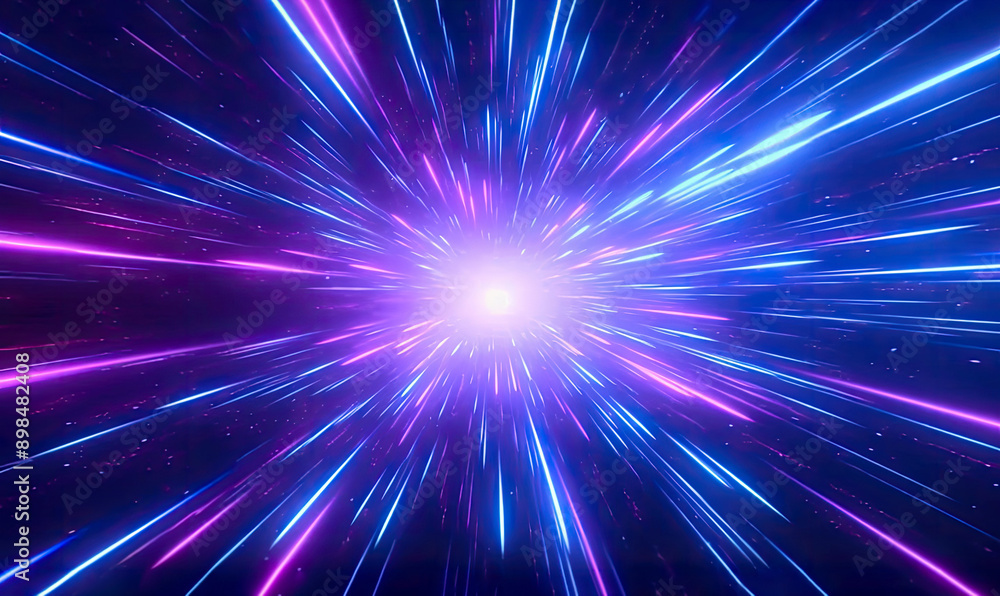 Abstract Neon Light Rays Background With Blue and Pink Abstract Neon Light Rays Background With Blue and Pink