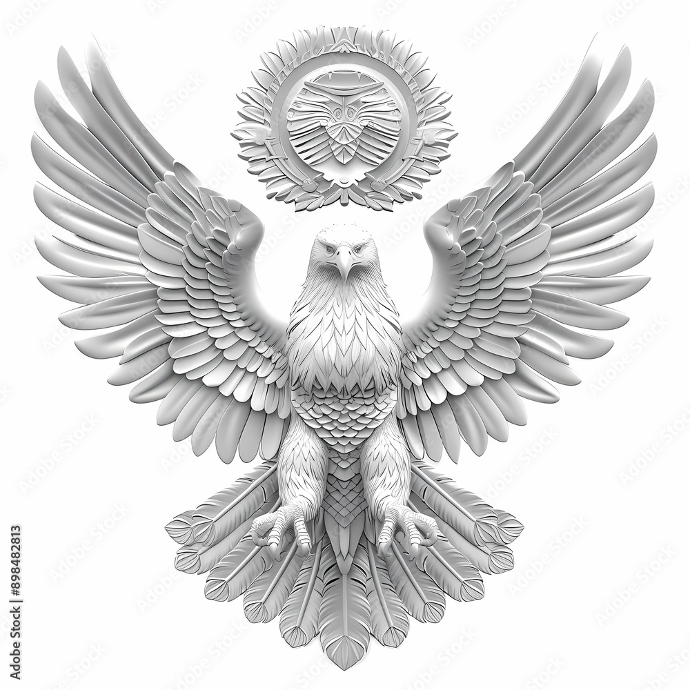 Obraz premium 3D eagle in white background vector image