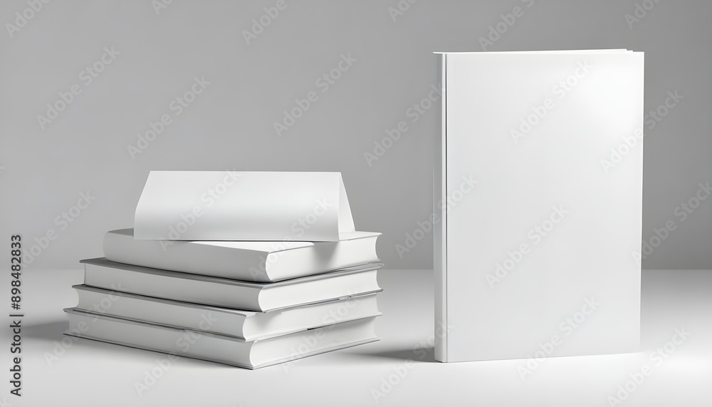 plain blank white Blank vertical book white mockup object plain blank white Blank vertical book white mockup object