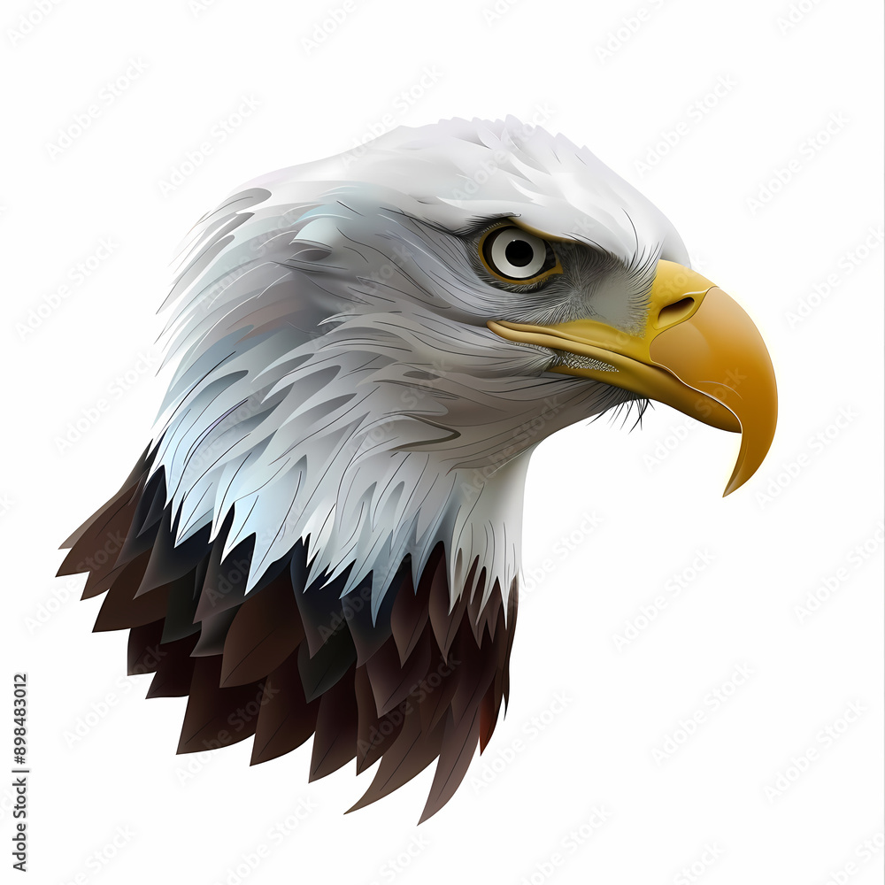3D eagle in white background vector image 3D eagle in white background vector image