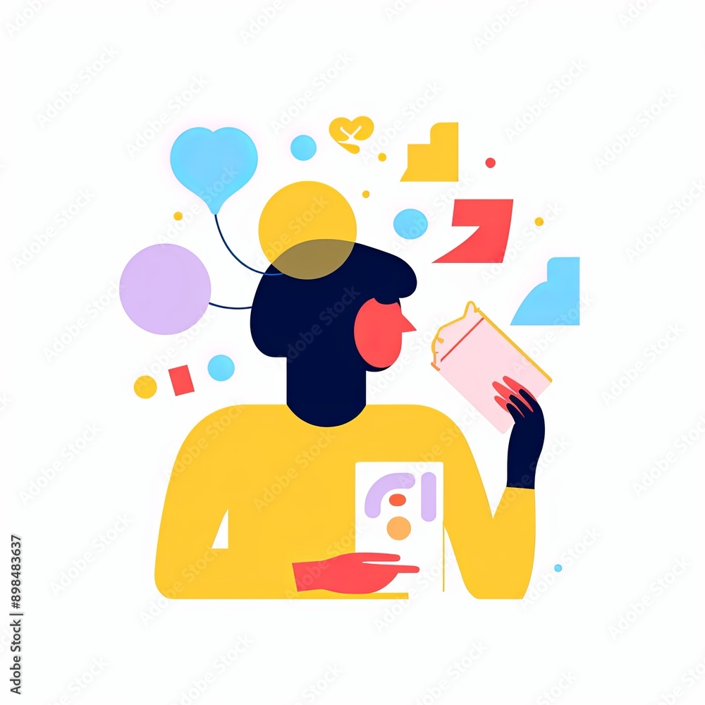 a person brainstorming ideas a person brainstorming ideas