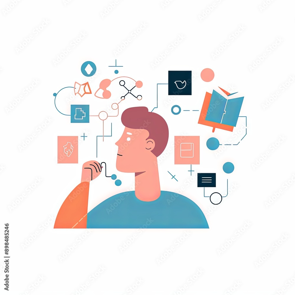 a person organizing their thoughts a person organizing their thoughts