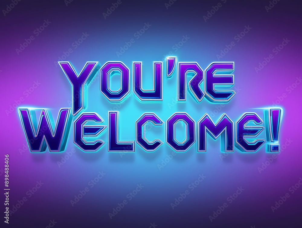 3D text You're welcome 3D text You're welcome