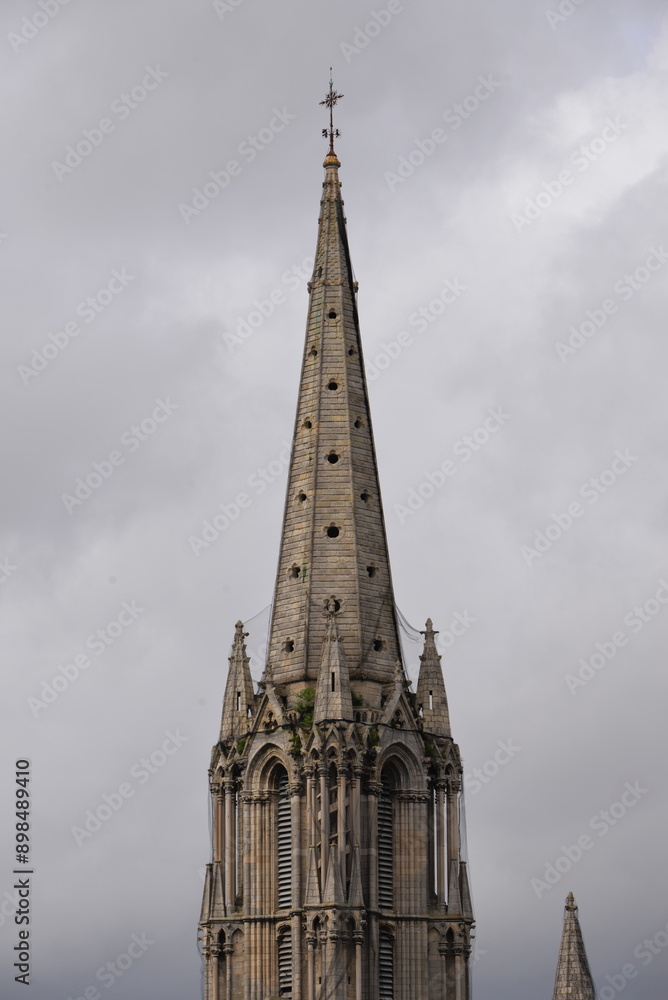 steeple with blue sky and clouds steeple with blue sky and clouds