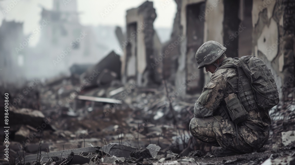 the soldier in the ruins of war generative ai the soldier in the ruins of war generative ai
