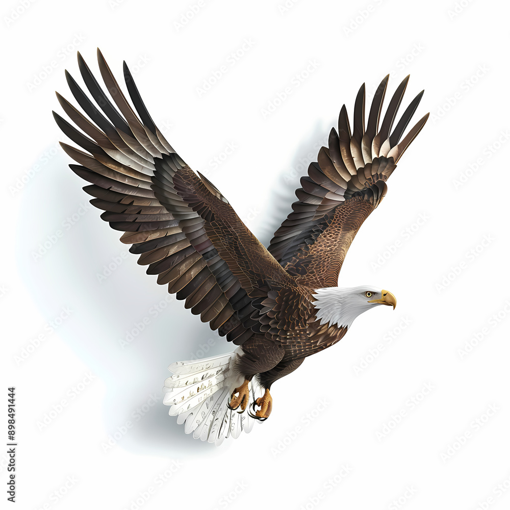 Obraz premium 3D eagle in white background vector image