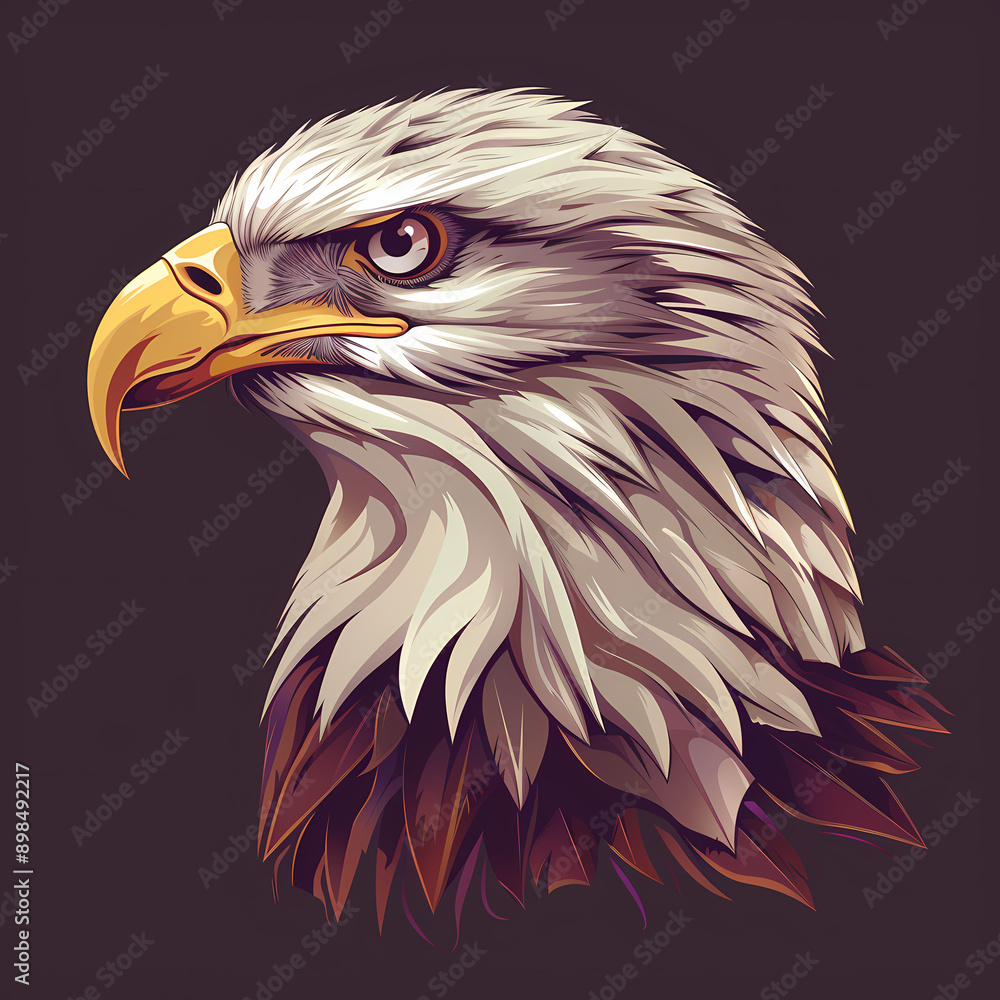 Fototapeta premium 3D eagle in white background vector image