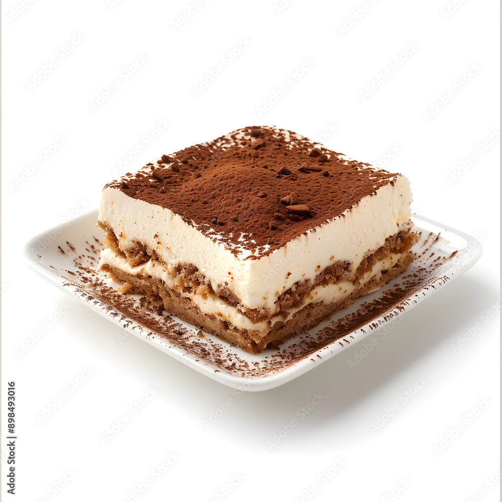 Tiramisu on White Background Tiramisu on White Background