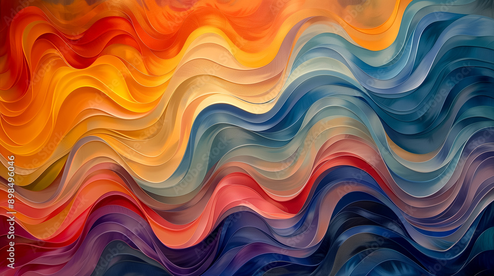 Abstract waves of color slowly shifting in a soothing pattern. Abstract waves of color slowly shifting in a soothing pattern.