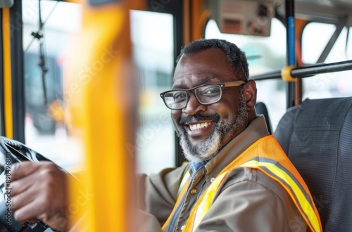 Smiling bus driver © Vladislav