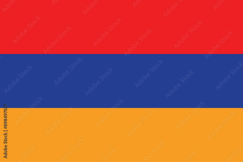 Fototapeta premium Flags of Armenia. Flat element design. National Flag. White isolated background 