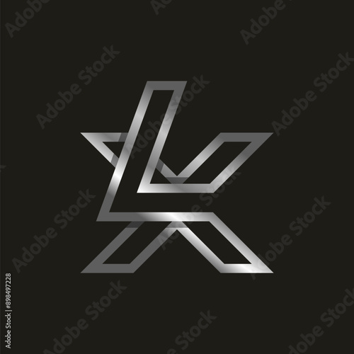 Initial Letter LX or XL Logo, Monogram Logo letter L with X combination, design logo template element, vector illustration