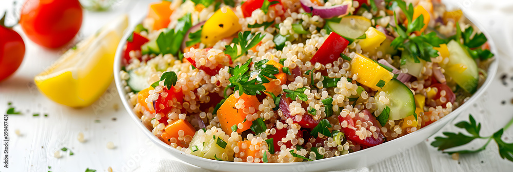 Quinoa Salad on White Background Quinoa Salad on White Background