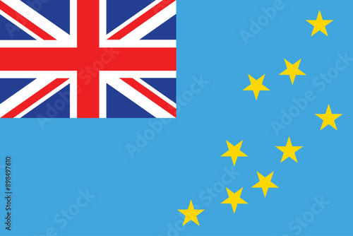 Free Download Flags of Tuvalu. Flat element design. National Flag. White isolated background	 - GFXLoad