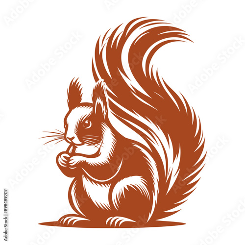 Εκτύπωση καμβά Squirrel vector, squirrel logo