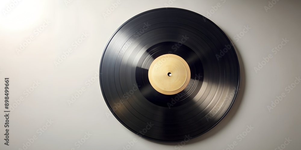 Obraz premium Schallplatte Vinyl Schellack Vinylscheibe Scheibe Platte AI-Created Content