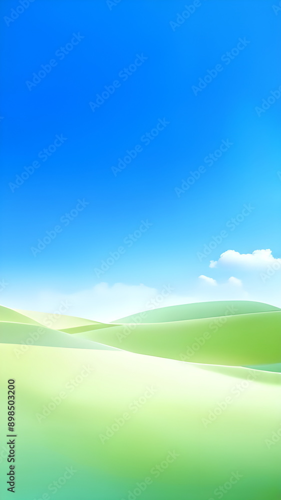 Obraz premium blue sky and green grass