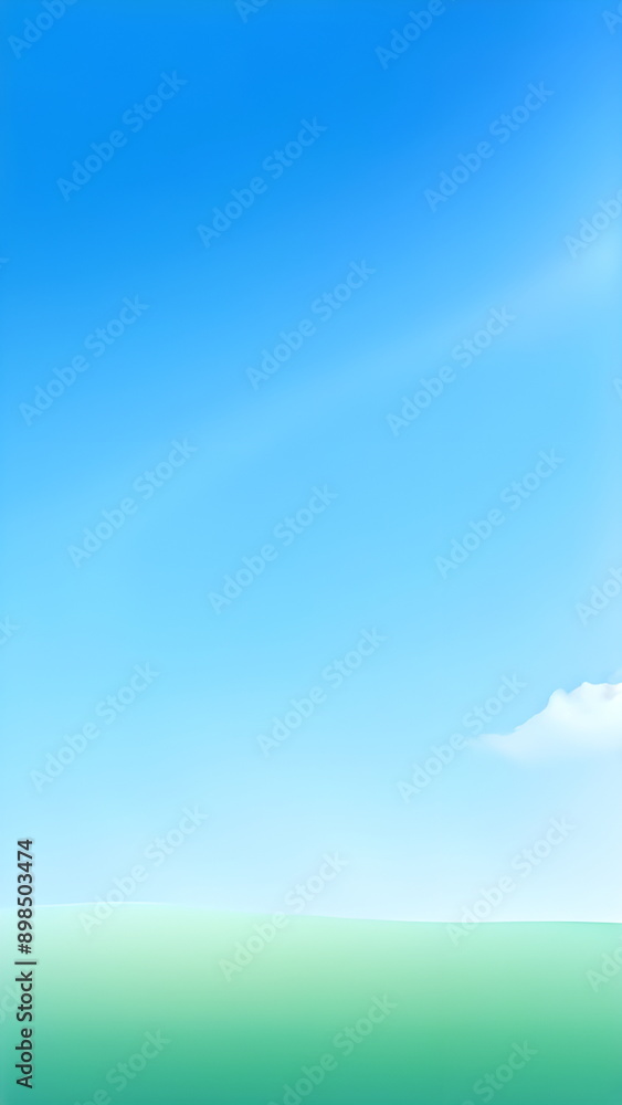 Obraz premium blue sky and green grass