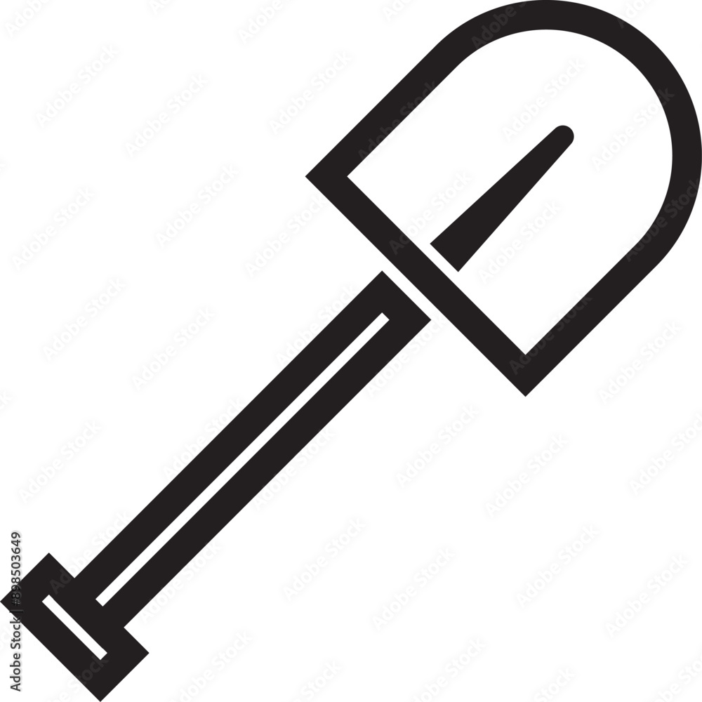 shovel farm farming agriculture garden icon black line arts vector template. shovel farm farming agriculture garden icon black line arts vector template.