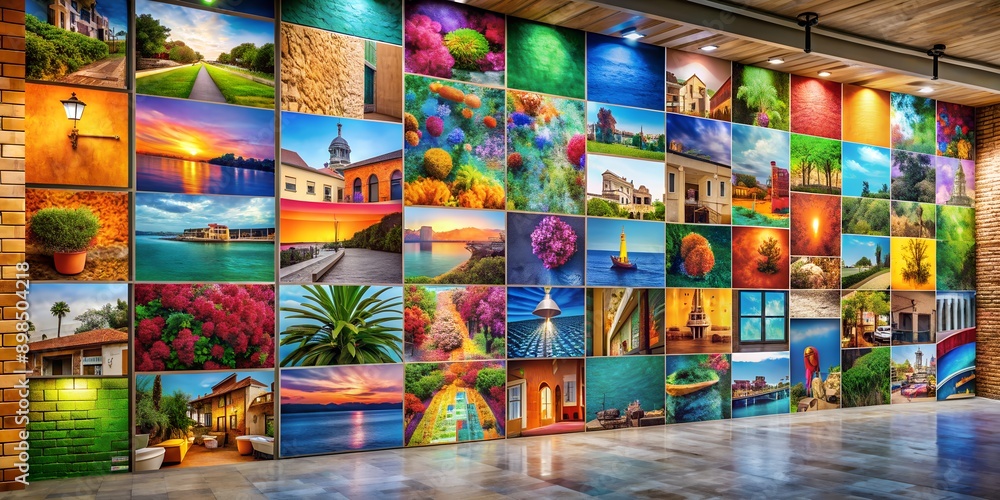 Fototapeta premium A picture on a wall informative Vibrant engaging AI Generative