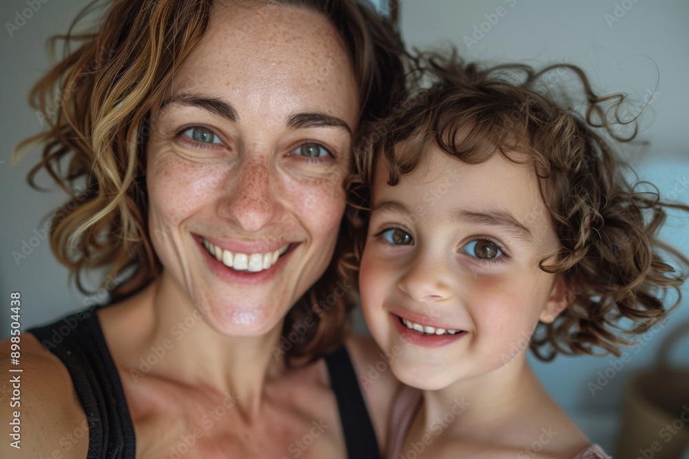 Fototapeta premium Ballet teacher, girl, woman, and joyful studio student posing. Creative arts, dance, and child development. Kid-friendly dance class supports, learns, and diversifies