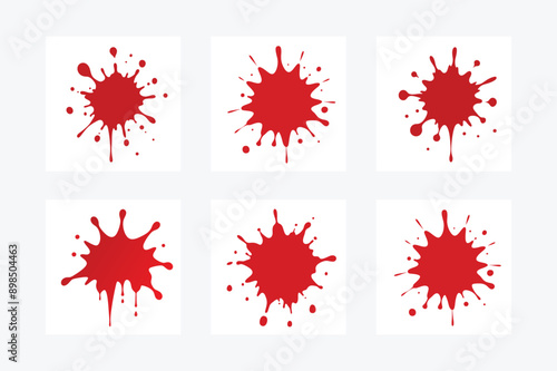 Blood on white background vector art illustration