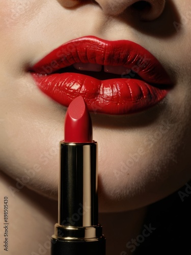 Glamorous Red Lipstick photo