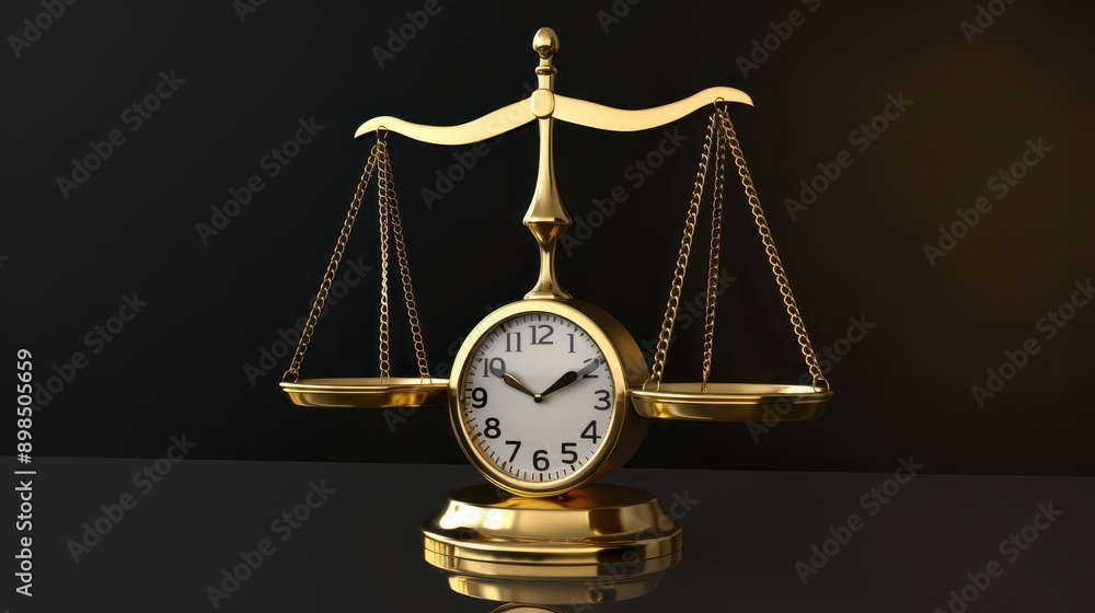 a 3D clip art illustration of gold scales of justice balancing business and Health Balance a 3D clip art illustration of gold scales of justice balancing business and Health Balance