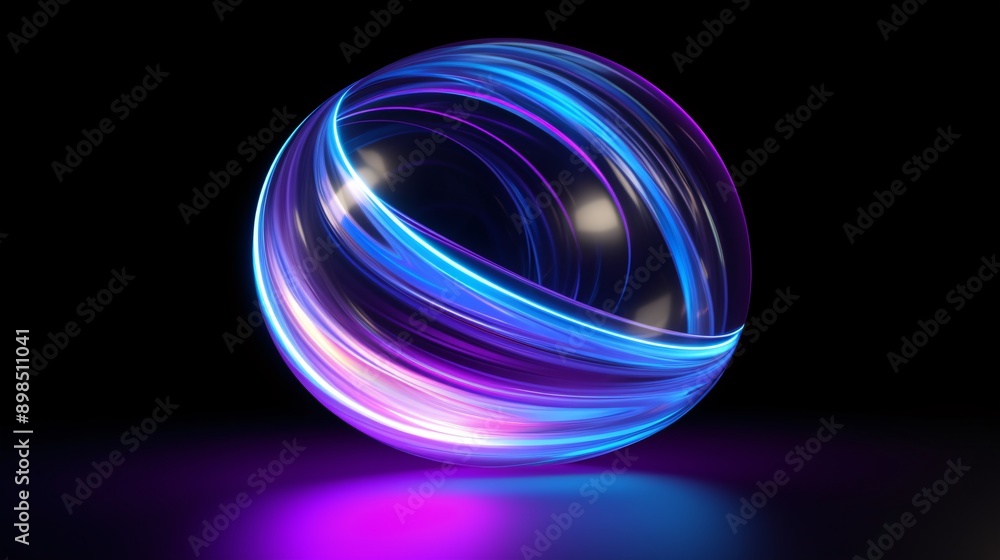 a blue and purple swirly sphere a blue and purple swirly sphere