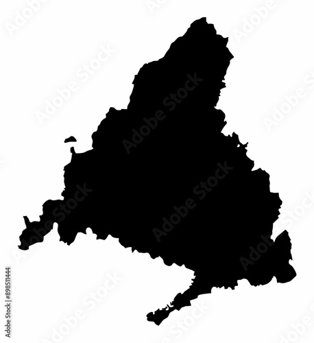 Community of Madrid silhouette map