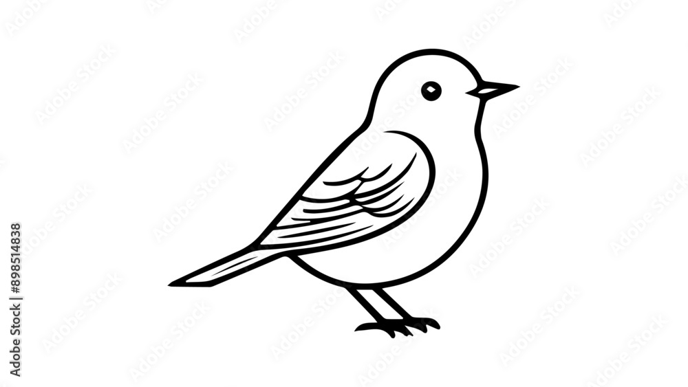 cute bird outline illustration simple in vector on white background cute bird outline illustration simple in vector on white background
