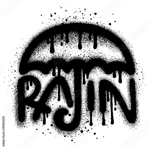 Spray Painted Graffiti umbrella icon Sprayed isolated with a white background. eps 10.