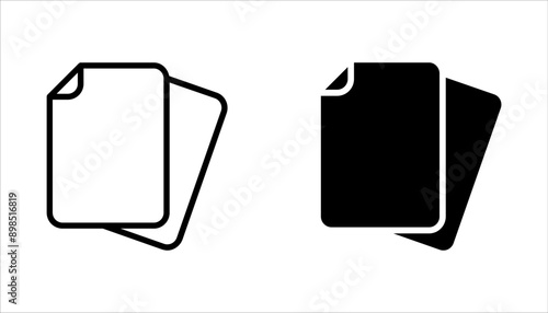 Copy icon set. Vector Illustration in line style design for website design, app, UI. vector illustration on white background.
