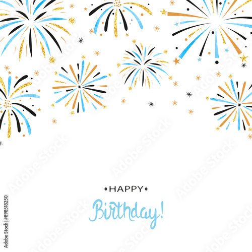 Birthday card design with h...