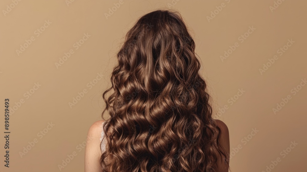 attractive girl with beautiful long curly brown hair generative ai attractive girl with beautiful long curly brown hair generative ai