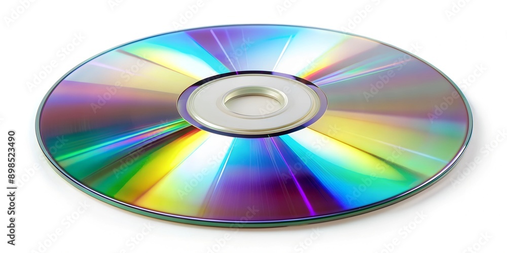 Blank compact disc CD isolated on white background AI-Created Content Blank compact disc CD isolated on white background AI-Created Content
