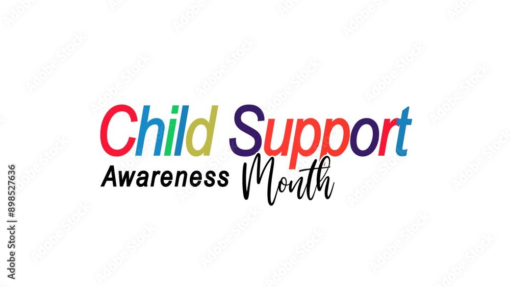 Child Support Awareness Month Text Animation. Great for Child Support Awareness Month Celebrations, for banner, social media feed wallpaper stories. Child Support Awareness Month Text Animation. Great for Child Support Awareness Month Celebrations, for banner, social media feed wallpaper stories.